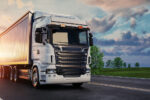 Trucks Driving on a highway.