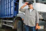 Portrait of a male garbage truck driver
