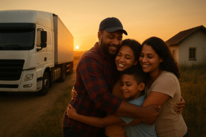 A oração de hoje pede a Deus que abençoe e mantenha unidas as famílias dos caminhoneiros, fortalecendo o amor e a fé, mesmo com a distância.