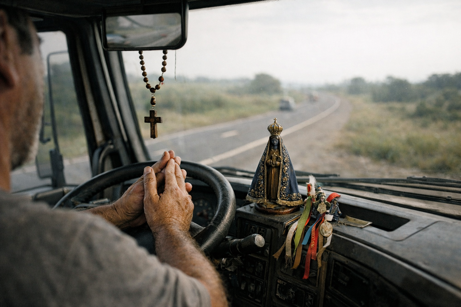 A virada do ano na estrada costuma vir acompanhada de fé, costumes e pequenas tradições entre caminhoneiros. Esses rituais simbolizam esperança por saúde, trabalho e viagens seguras.