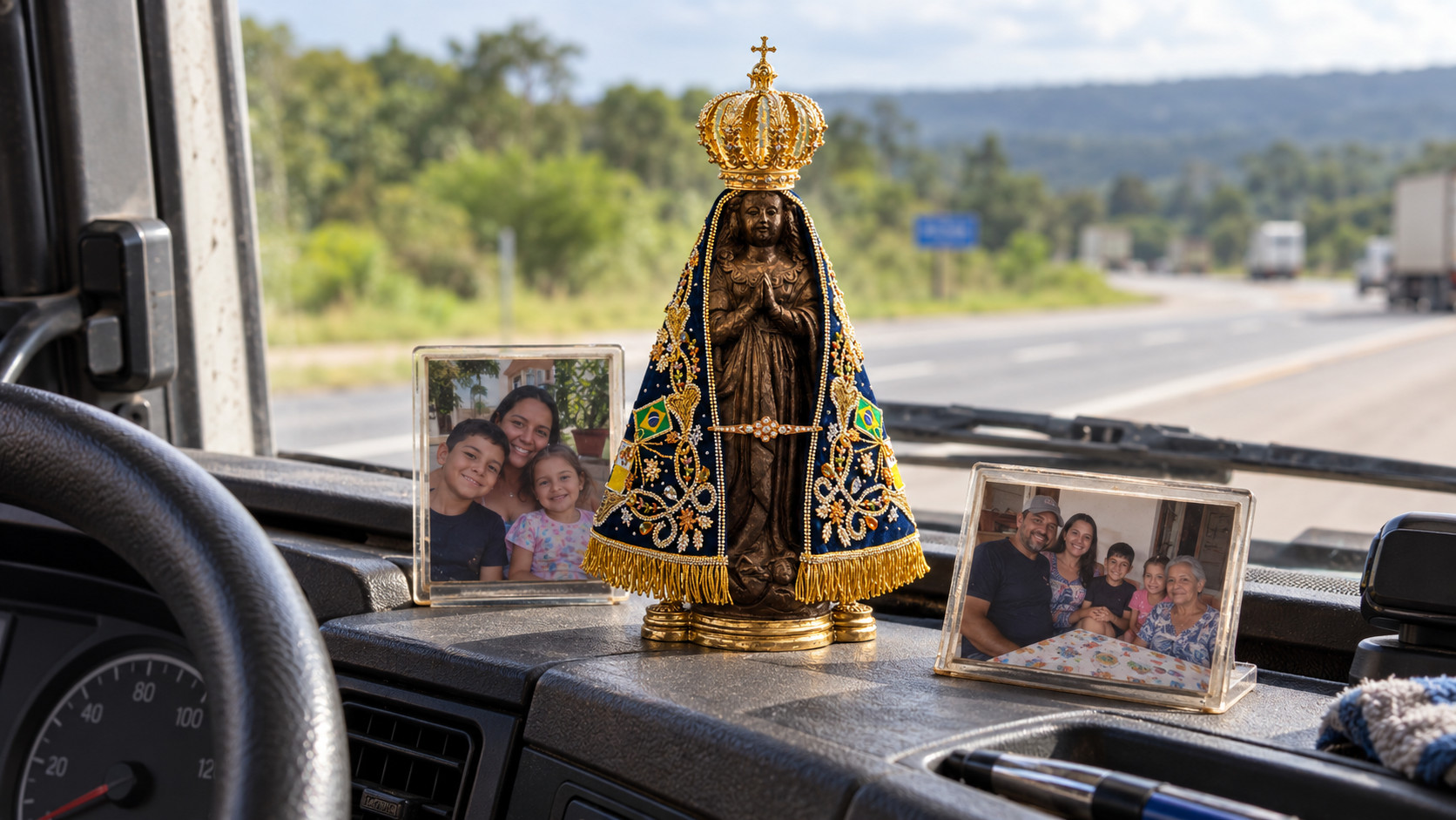 Nossa Senhora Aparecida, fé que acompanha os estradeiros