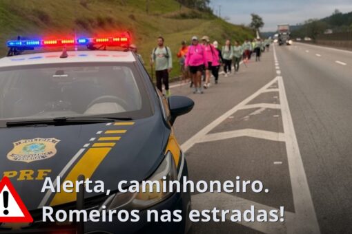 Romeiros nas rodovias atenção, caminhoneiro!